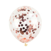 PartyCorp Rose Gold Metallic Confetti Balloon For Party Decorations, DIY Pack Of 5